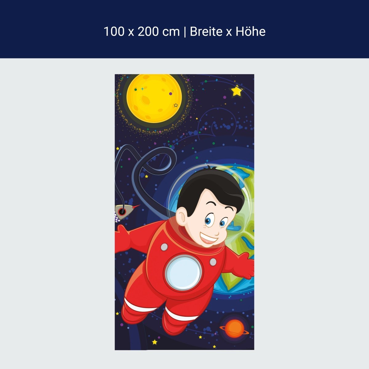 Duschwand Junge im Weltall M0430 Duschwand Junge im Weltall M0430