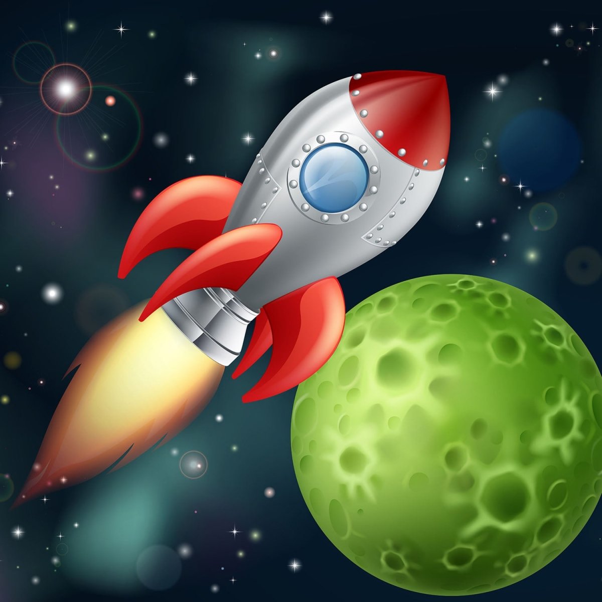 Beistelltisch Rakete im Weltall M0432 entdecken - Bild 2 Beistelltisch Rakete im Weltall M0432 entdecken - Bild 2