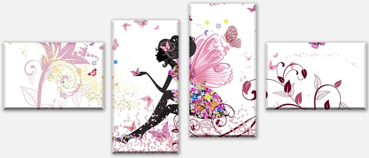 Leinwandbild Mehrteiler Schmetterlingselfe M0438 Leinwandbild Mehrteiler Schmetterlingselfe M0438