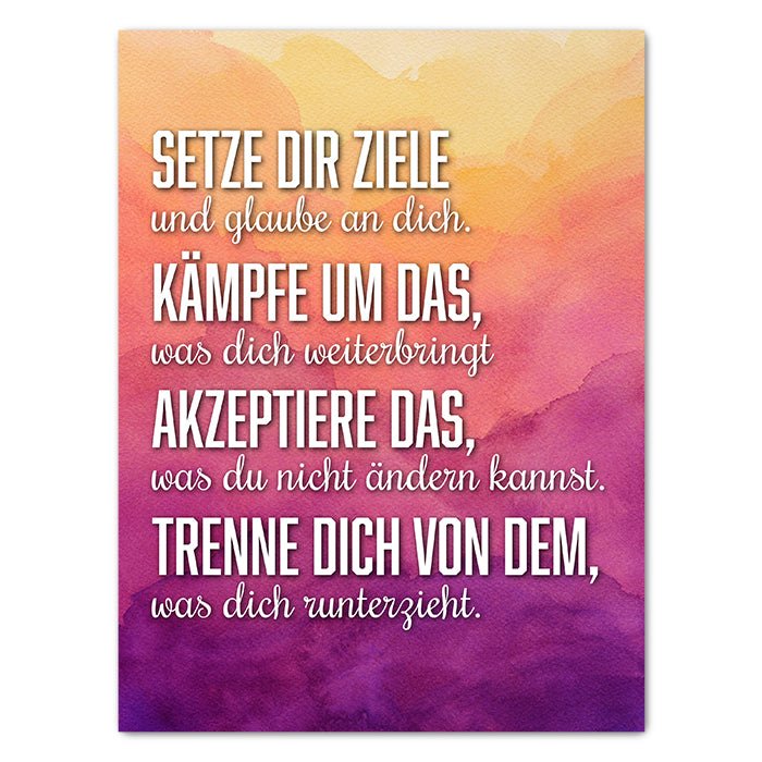 Leinwandbild Motivation, Hochformat M0438 kaufen - Bild 1 Leinwandbild Motivation, Hochformat M0438 kaufen - Bild 1