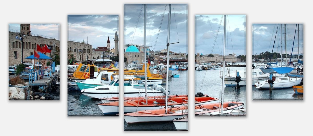 Leinwandbild Mehrteiler Israelischer Hafen M0445 entdecken - Bild 1 Leinwandbild Mehrteiler Israelischer Hafen M0445 entdecken - Bild 1