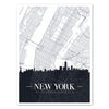 Leinwandbild Stadt Karte, Hochformat, New York City, USA, NYC, Amerika, Stadtplan M0448