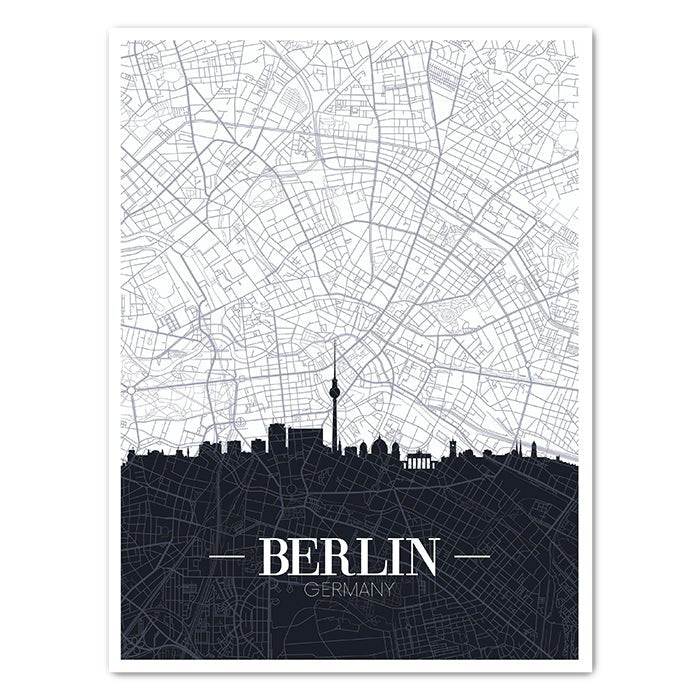 Leinwandbild Stadt Karte, Hochformat M0450 kaufen - Bild 1 Leinwandbild Stadt Karte, Hochformat M0450 kaufen - Bild 1