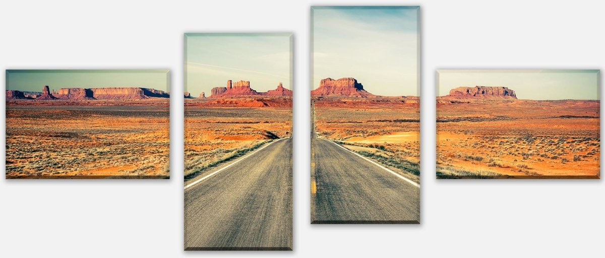 Leinwandbild Mehrteiler Highway Monument Valley M0457 Leinwandbild Mehrteiler Highway Monument Valley M0457