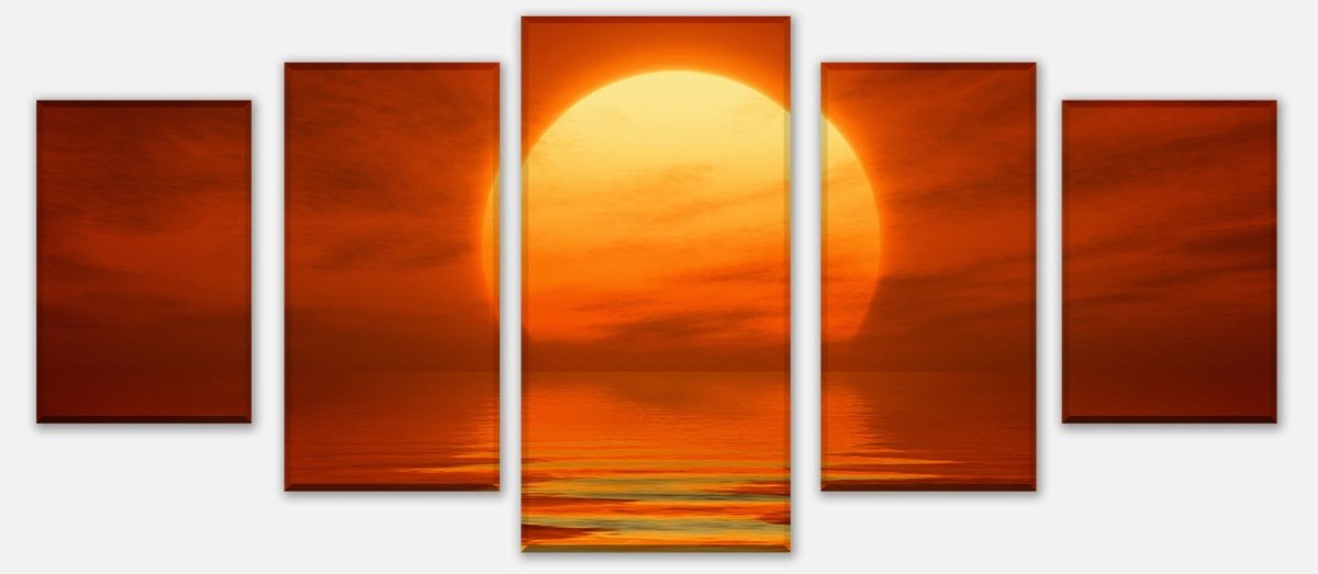 Leinwandbild Mehrteiler Roter Sonnenuntergang M0459 entdecken - Bild 1 Leinwandbild Mehrteiler Roter Sonnenuntergang M0459 entdecken - Bild 1