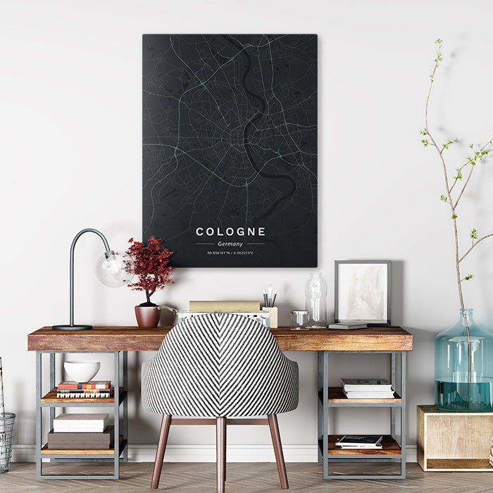 Leinwandbild Stadt Karte, Hochformat M0460 kaufen - Bild 2 Leinwandbild Stadt Karte, Hochformat M0460 kaufen - Bild 2