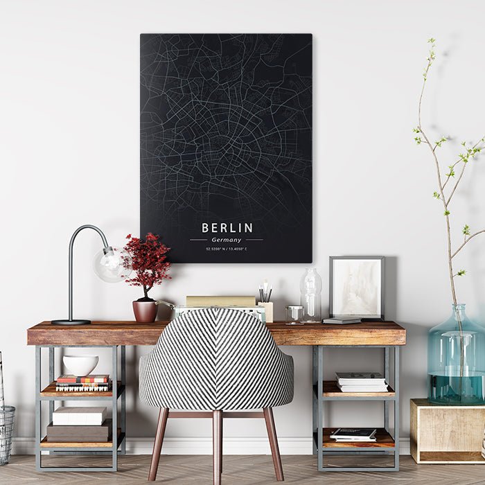 Leinwandbild Stadt Karte, Hochformat M0462 kaufen - Bild 2 Leinwandbild Stadt Karte, Hochformat M0462 kaufen - Bild 2