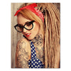 Leinwandbild Models, Hochformat, Tattoos, Frau, Model, Bandana, Dreads, Kunst M0472 Leinwandbild Models, Hochformat, Tattoos, Frau, Model, Bandana, Dreads, Kunst M0472