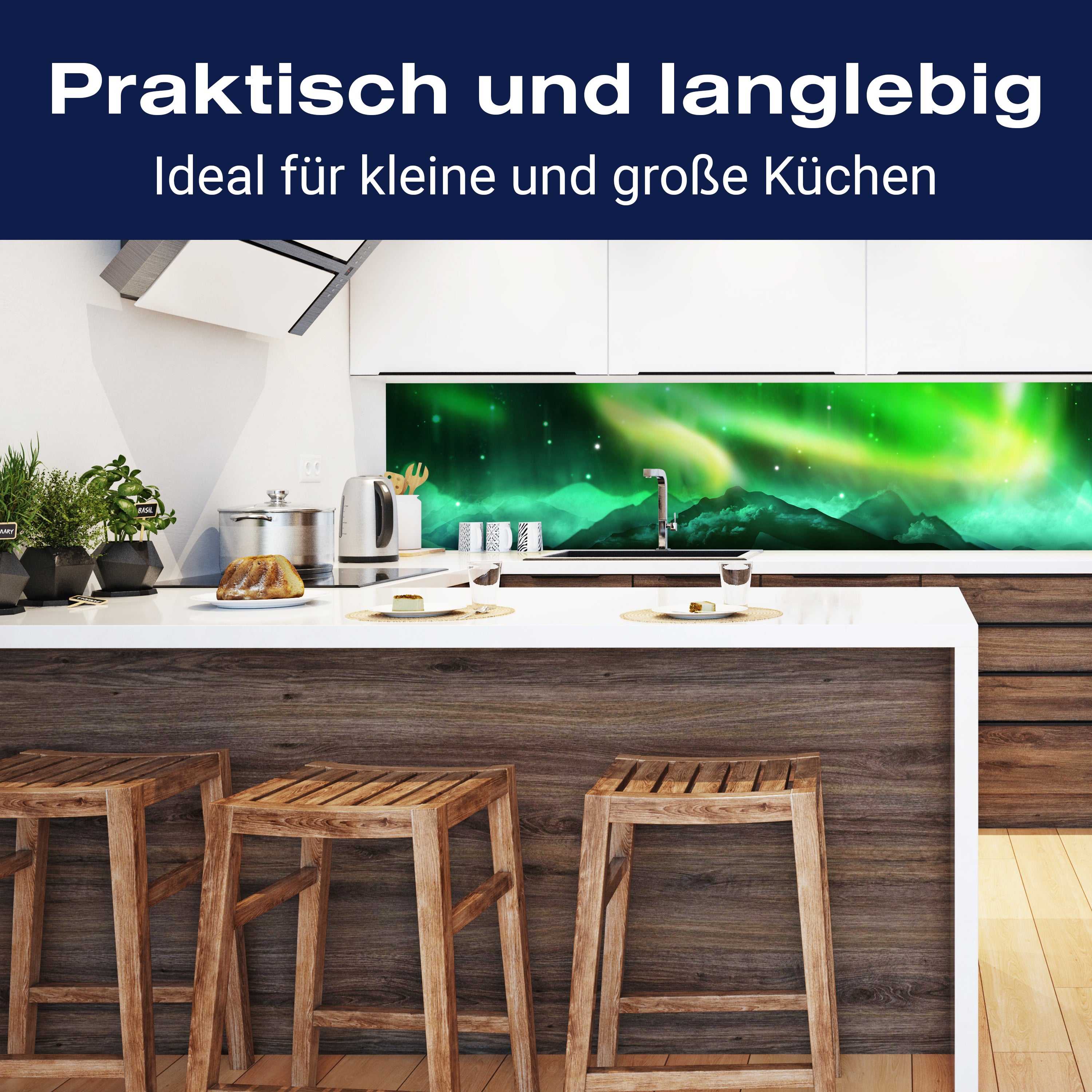 Küchenrückwand Grünes Nordlicht M0475 entdecken - Bild 3 Küchenrückwand Grünes Nordlicht M0475 entdecken - Bild 3
