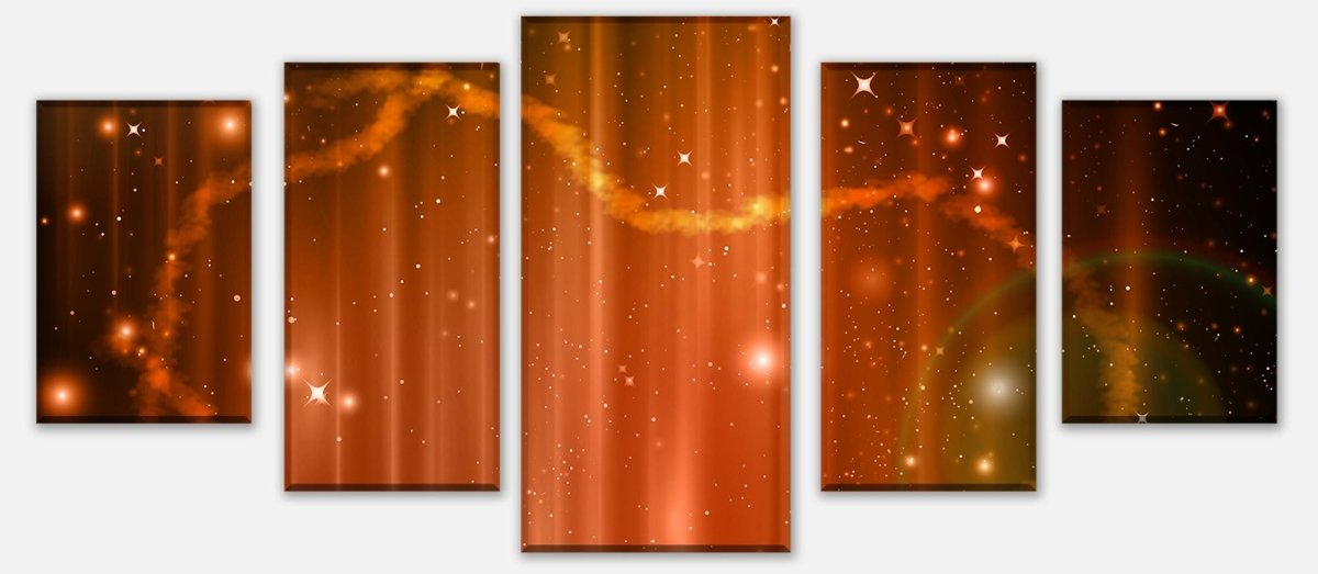 Leinwandbild Mehrteiler Orangener Nebel M0477 entdecken - Bild 1