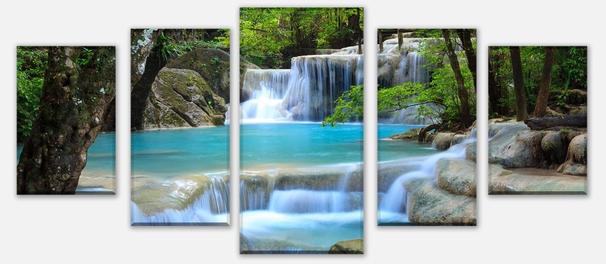 Leinwandbild Mehrteiler Wasserfall im Wald M0485 entdecken - Bild 1 Leinwandbild Mehrteiler Wasserfall im Wald M0485 entdecken - Bild 1