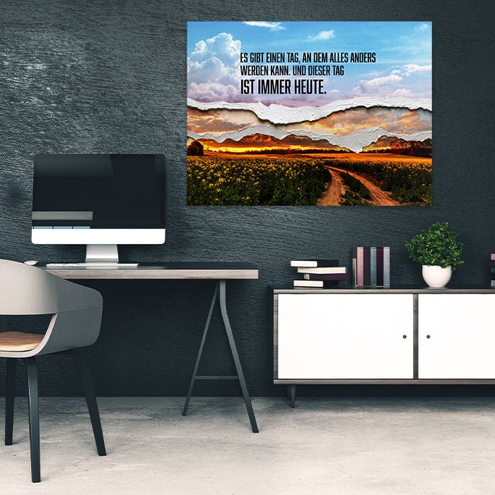 Leinwandbild Heute ist alles Anders Querformat M0485 kaufen - Bild 2 Leinwandbild Heute ist alles Anders Querformat M0485 kaufen - Bild 2