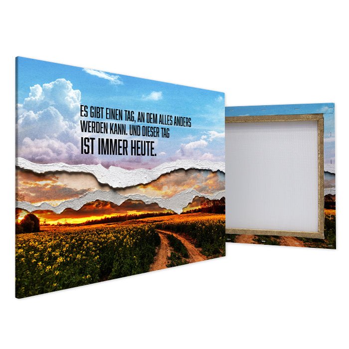 Leinwandbild Heute ist alles Anders Querformat M0485 kaufen - Bild 4 Leinwandbild Heute ist alles Anders Querformat M0485 kaufen - Bild 4
