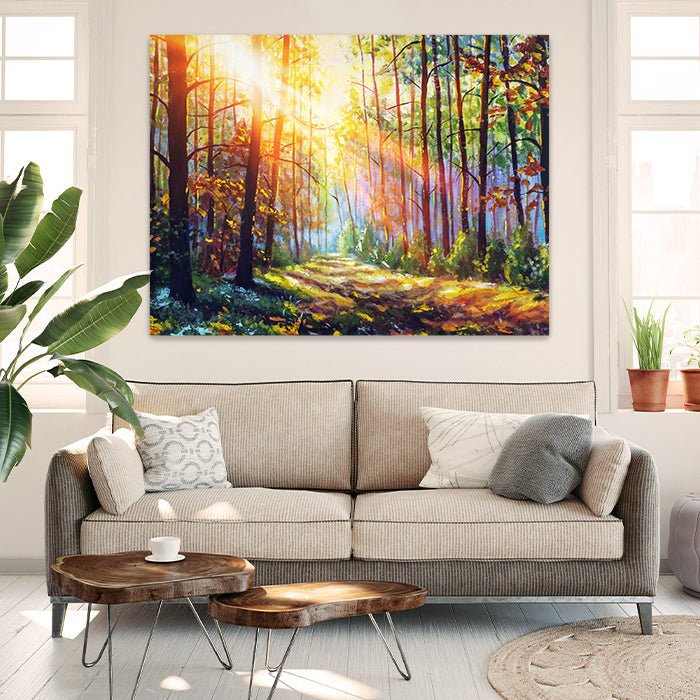 Leinwandbild Malerei Wald Querformat M0498 kaufen - Bild 2 Leinwandbild Malerei Wald Querformat M0498 kaufen - Bild 2