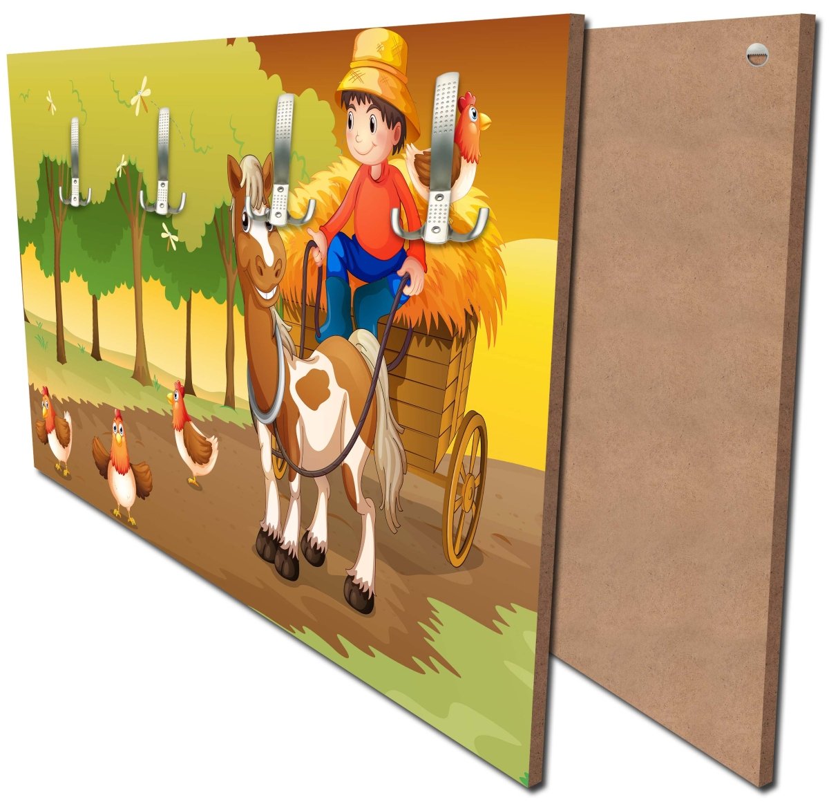 Garderobe Farmer mit Pferdekutsche M0499 Garderobe Farmer mit Pferdekutsche M0499
