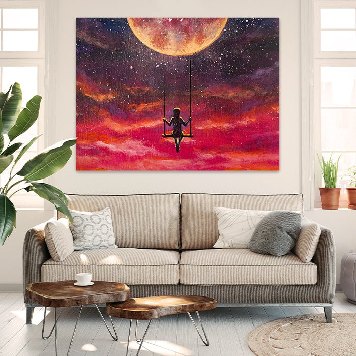 Leinwandbild Malerei Mond Querformat M0499 kaufen - Bild 2 Leinwandbild Malerei Mond Querformat M0499 kaufen - Bild 2