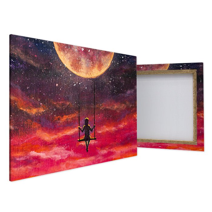 Leinwandbild Malerei Mond Querformat M0499 kaufen - Bild 4 Leinwandbild Malerei Mond Querformat M0499 kaufen - Bild 4