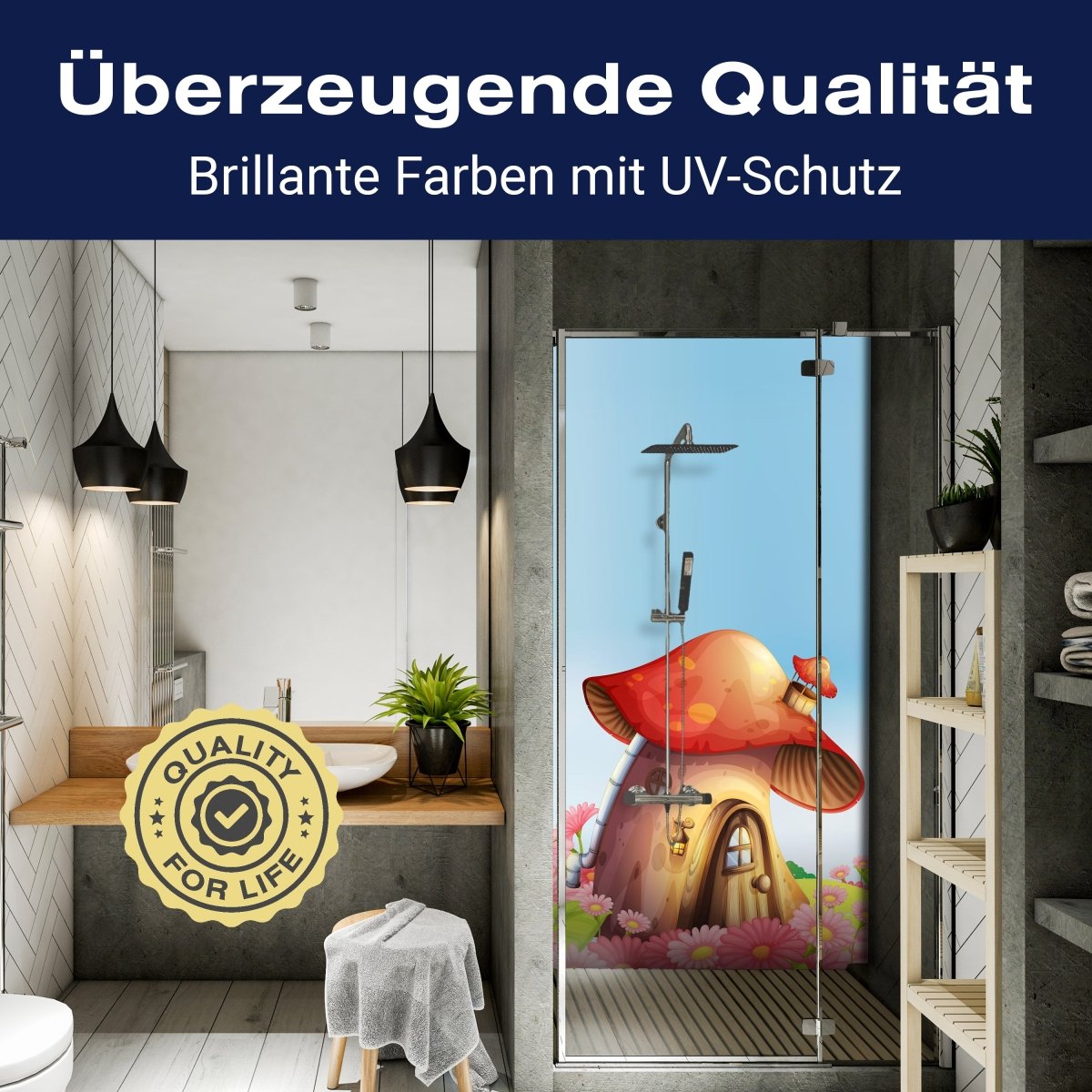 Duschwand Pilz auf der Blumenwiese M0502 entdecken - Bild 2 Duschwand Pilz auf der Blumenwiese M0502 entdecken - Bild 2