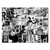 Leinwandbild Kunst, Schwarz-Weiß, Collage M0512 Leinwandbild Kunst, Schwarz-Weiß, Collage M0512