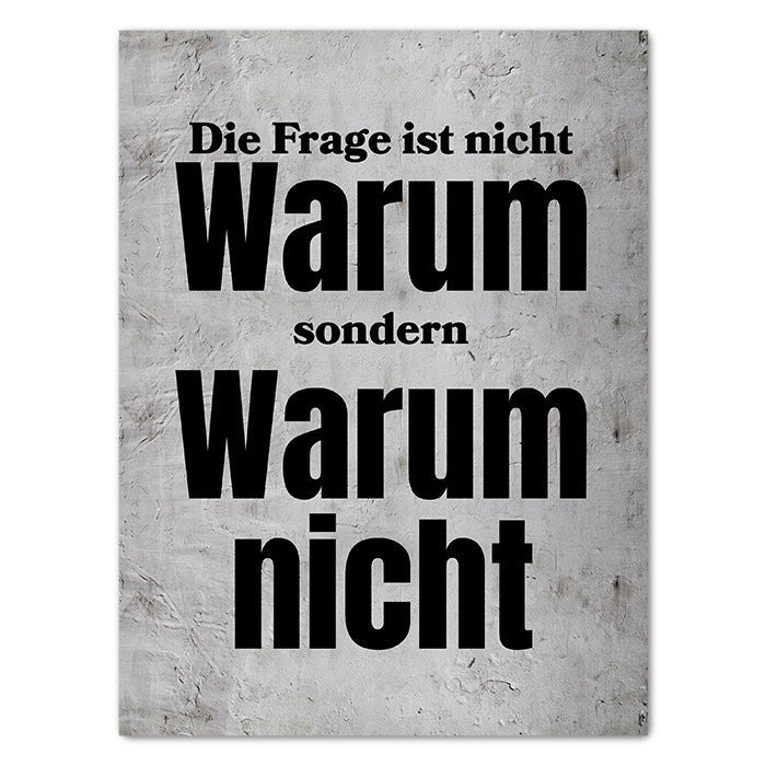 Leinwandbild Warum nicht Hochformat M0524 kaufen - Bild 1 Leinwandbild Warum nicht Hochformat M0524 kaufen - Bild 1