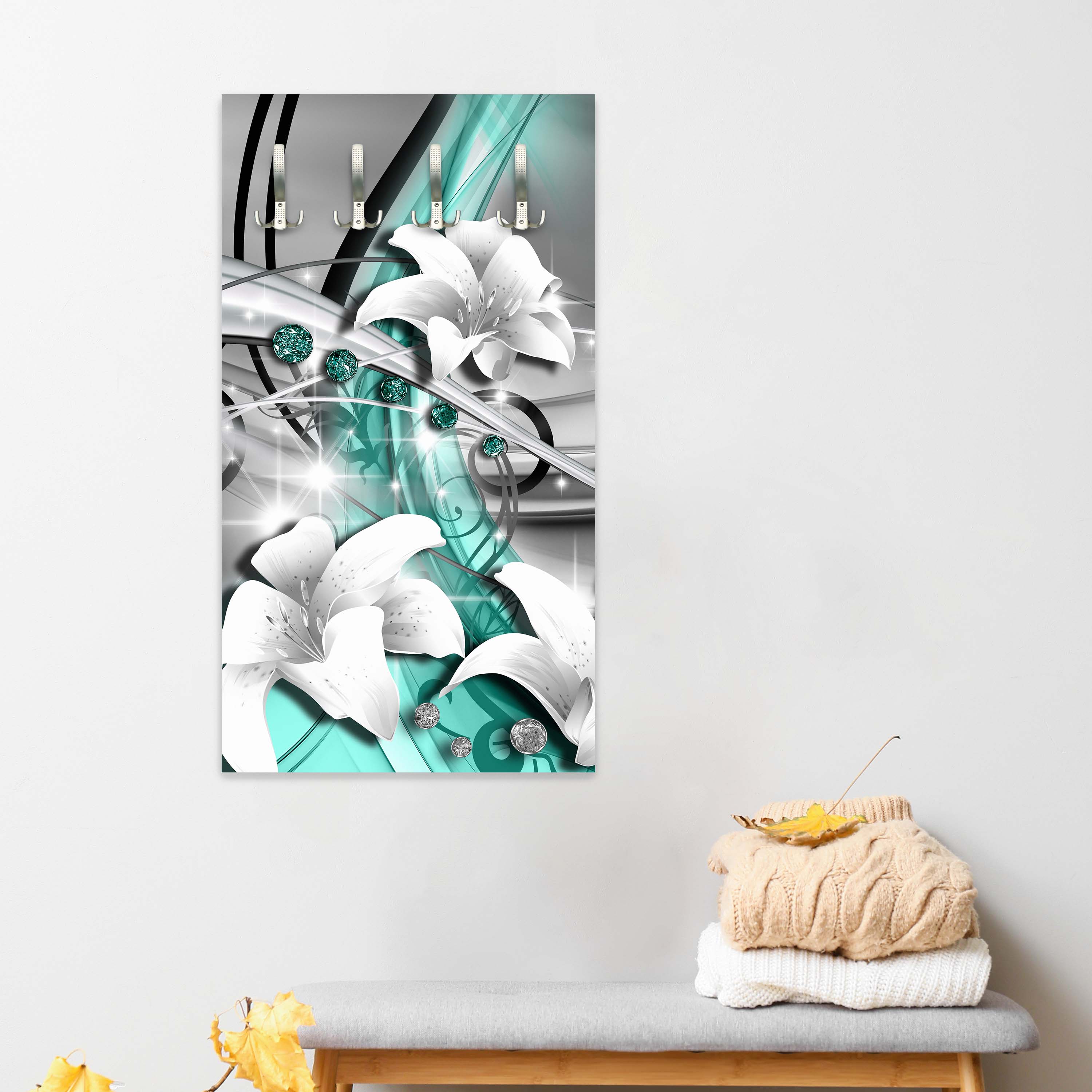 Garderobe Diamant Lilie grün M0532 entdecken - Bild 2 Garderobe Diamant Lilie grün M0532 entdecken - Bild 2