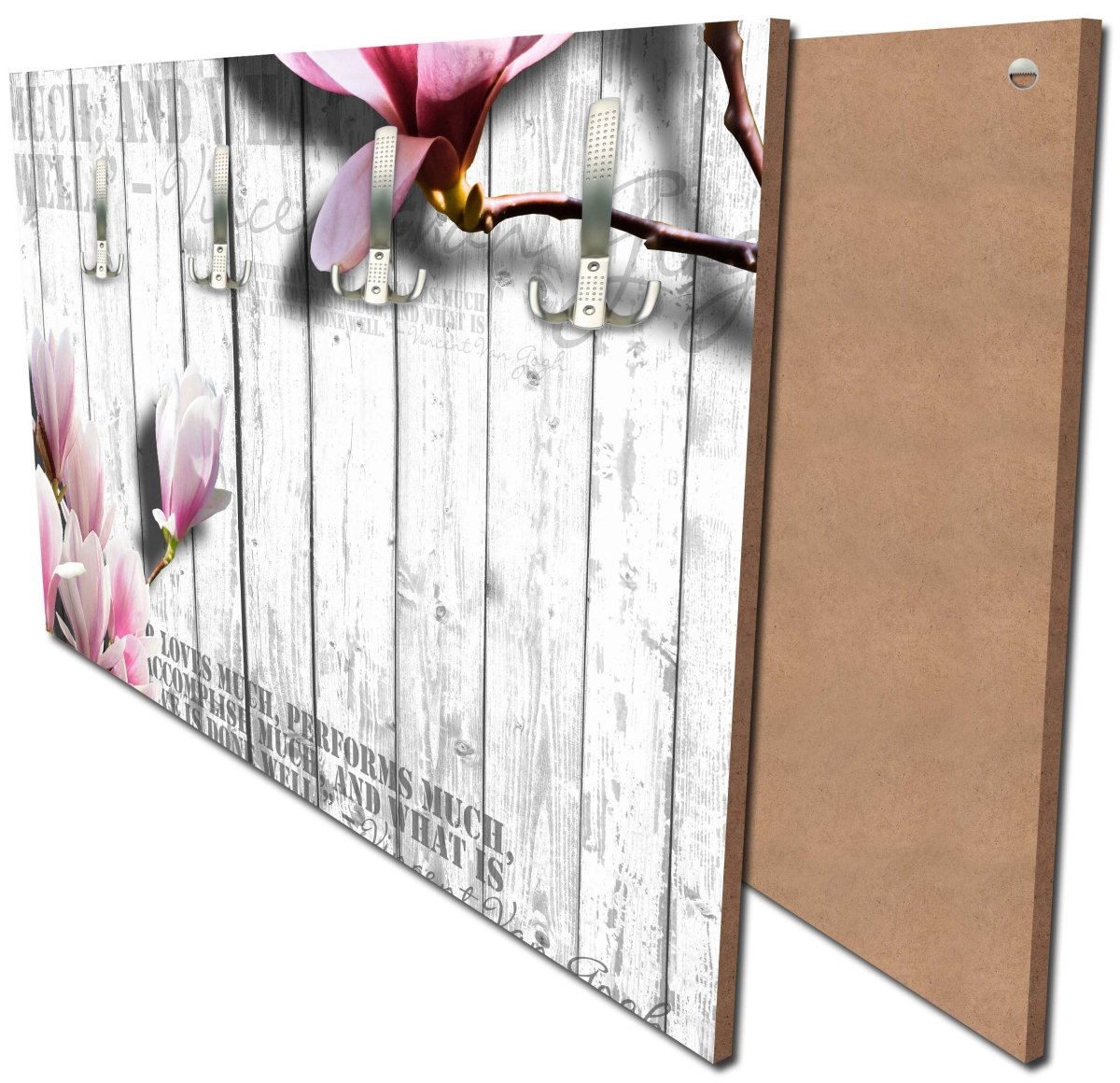 Garderobe Holz rosa Blüten M0540 Garderobe Holz rosa Blüten M0540