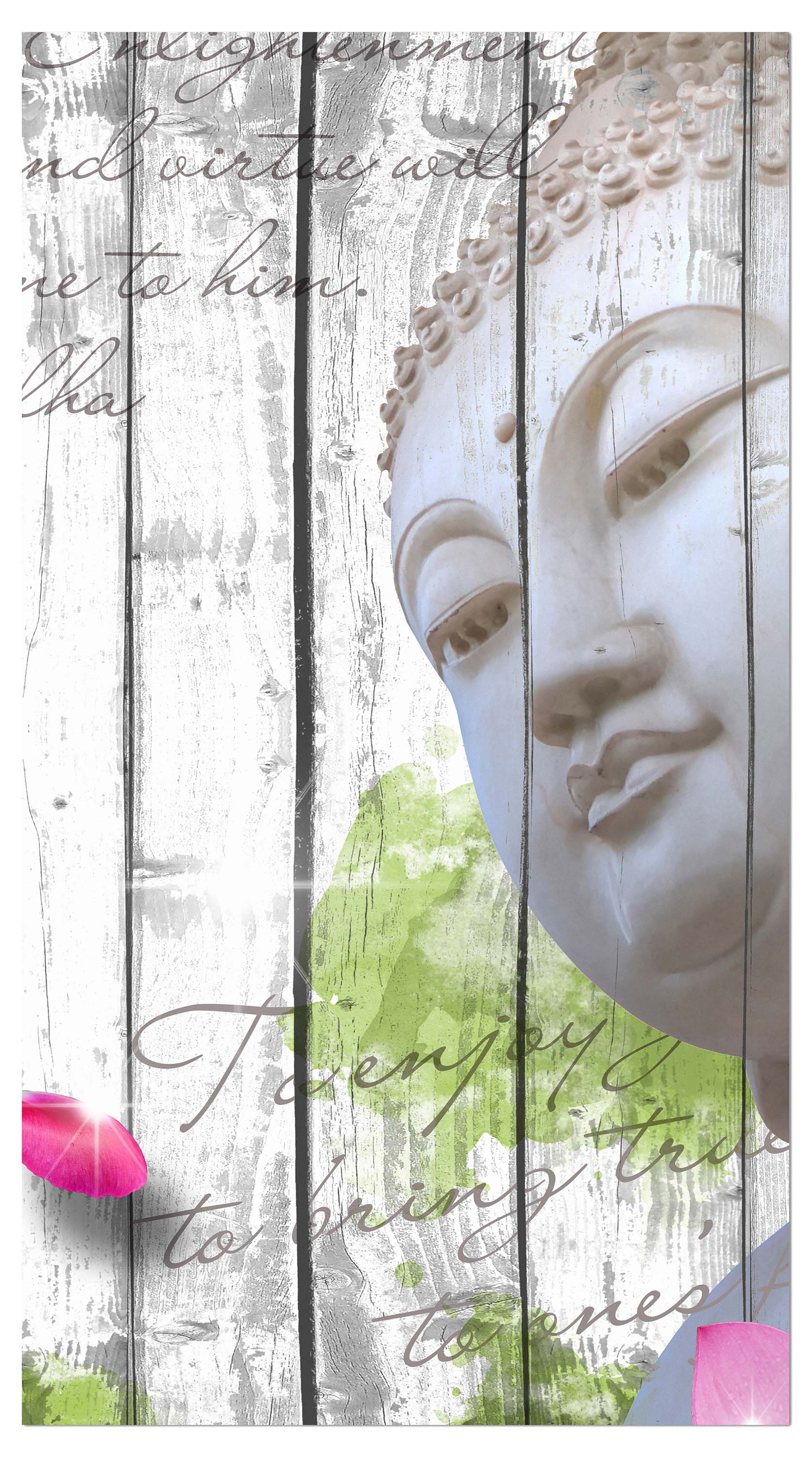 Garderobe Holz Blüten Buddha M0544 entdecken - Bild 4