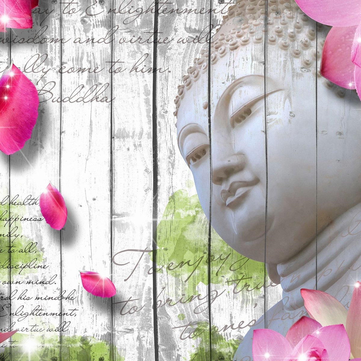 Beistelltisch Holz Blüten Buddha M0544 entdecken - Bild 2