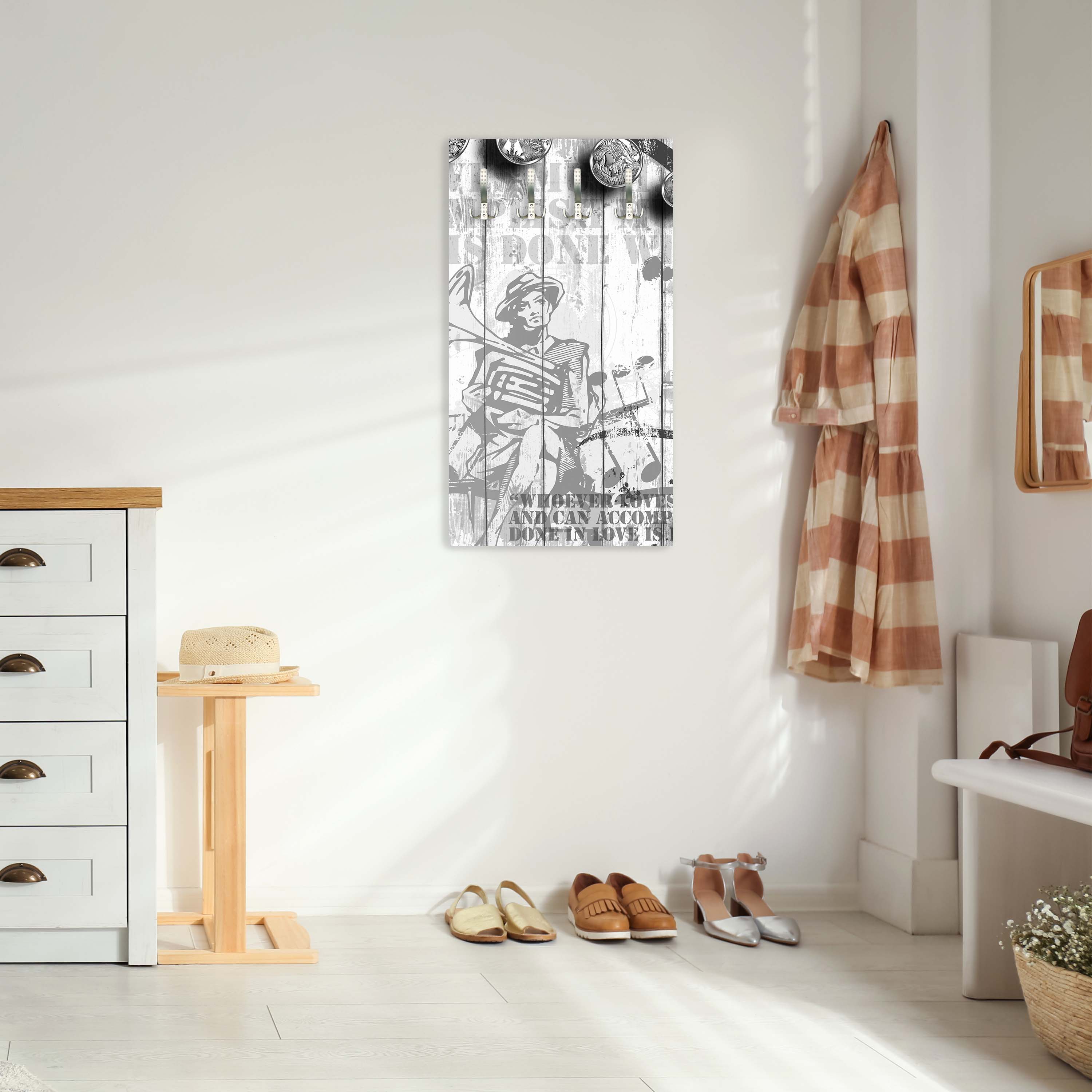 Garderobe Musik Style Blüten Rosa M0547 entdecken - Bild 5 Garderobe Musik Style Blüten Rosa M0547 entdecken - Bild 5