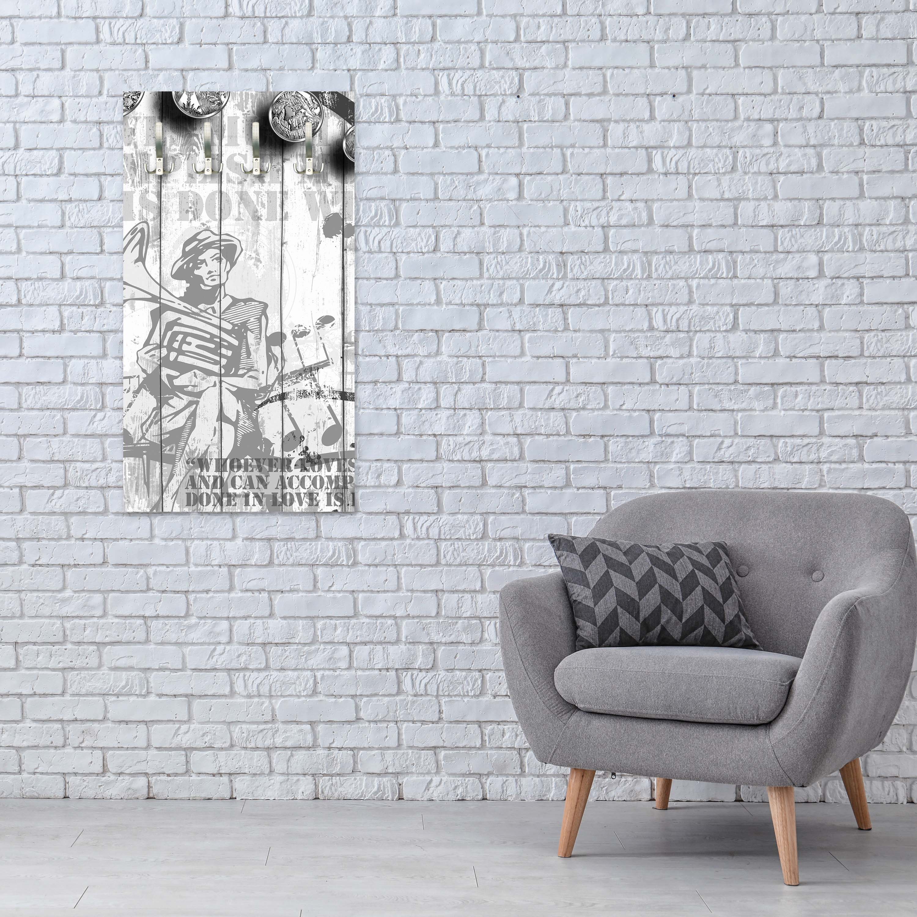 Garderobe Musik Style Blüten Rosa M0547 entdecken - Bild 6 Garderobe Musik Style Blüten Rosa M0547 entdecken - Bild 6