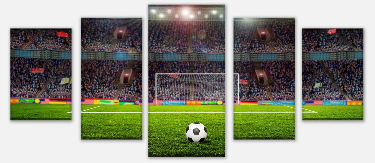 Leinwandbild Mehrteiler Fußballfeld M0557 entdecken - Bild 1 Leinwandbild Mehrteiler Fußballfeld M0557 entdecken - Bild 1