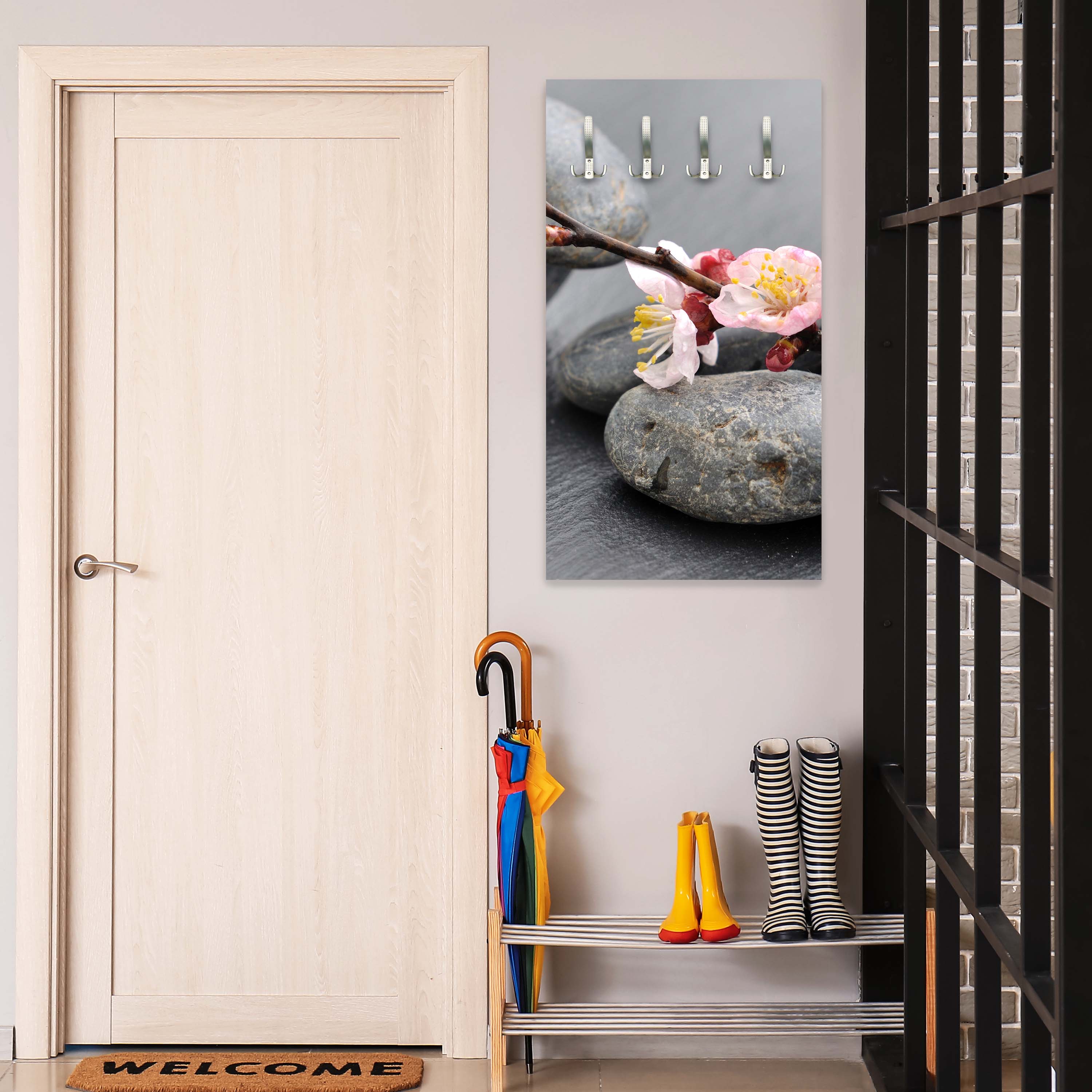 Garderobe Blumenast und Steine M0571 entdecken - Bild 6 Garderobe Blumenast und Steine M0571 entdecken - Bild 6