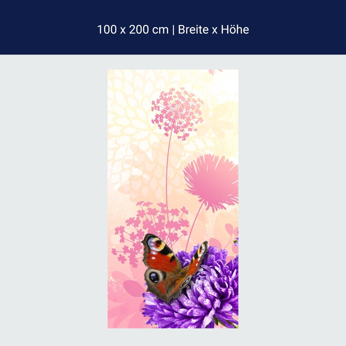 Duschwand Schmetterlinge M0579 Duschwand Schmetterlinge M0579