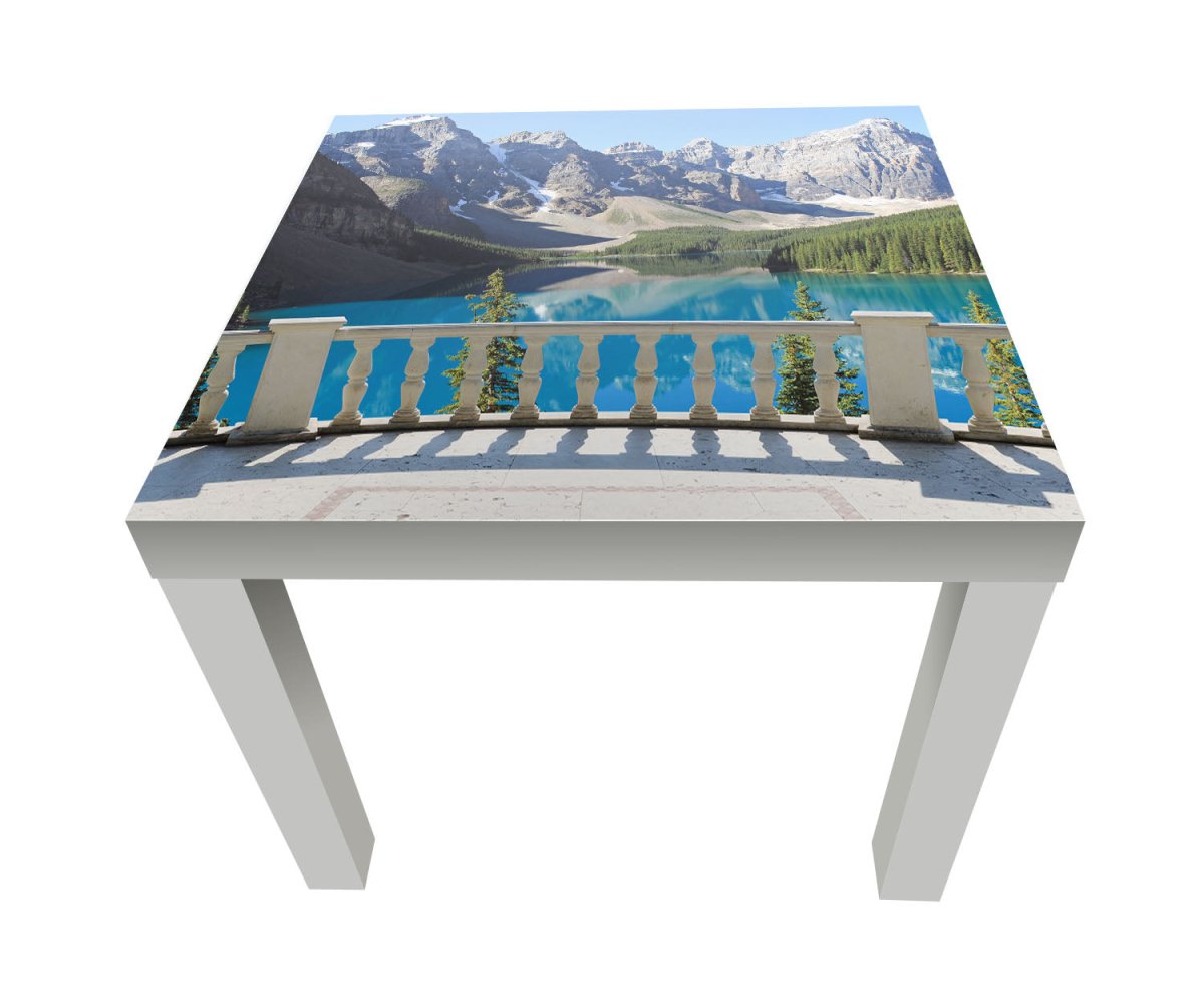 Beistelltisch Blick vom Balkon - See und Berge Landschaft M0589 entdecken - Bild 1 Beistelltisch Blick vom Balkon - See und Berge Landschaft M0589 entdecken - Bild 1