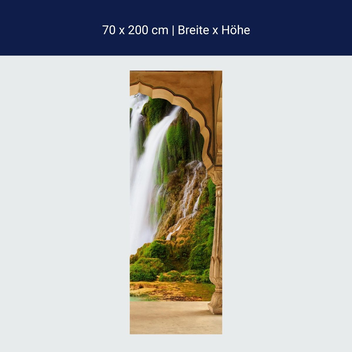 Duschwand Säulen - tropischer Wasserfall M0596 Duschwand Säulen - tropischer Wasserfall M0596