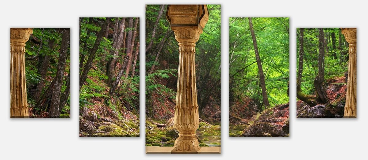 Leinwandbild Mehrteiler Säulen ein Bach im Wald M0598 entdecken - Bild 1 Leinwandbild Mehrteiler Säulen ein Bach im Wald M0598 entdecken - Bild 1