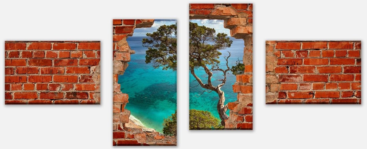 Leinwandbild Mehrteiler Alter Baum Sardinien - Roter Backstein M0610 Leinwandbild Mehrteiler Alter Baum Sardinien - Roter Backstein M0610