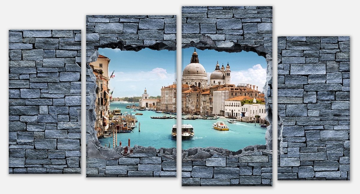 Leinwandbild Mehrteiler 3D Basilica Santa Maria - grobe Steinmauer M0629 Leinwandbild Mehrteiler 3D Basilica Santa Maria - grobe Steinmauer M0629