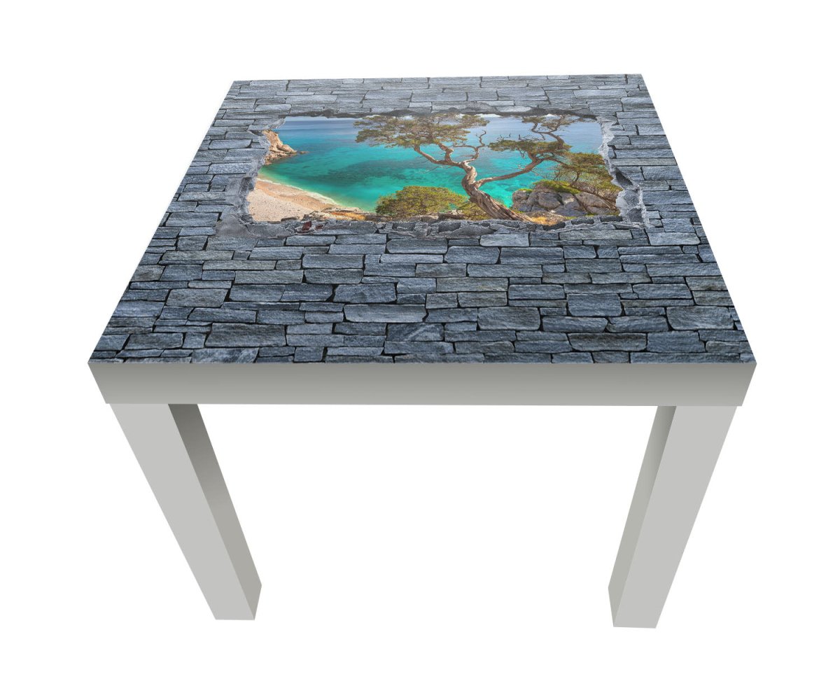 Beistelltisch 3D Alter Baum auf einer Klippe - grobe Steinmauer M0636 entdecken - Bild 1 Beistelltisch 3D Alter Baum auf einer Klippe - grobe Steinmauer M0636 entdecken - Bild 1