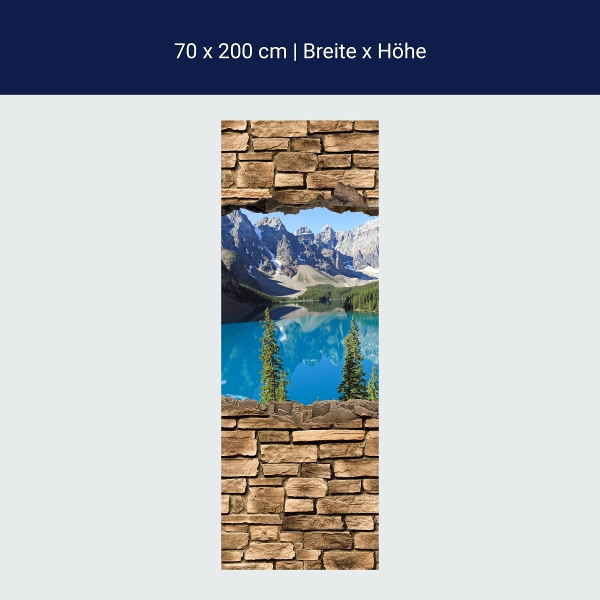 Duschwand 3D Moraine Lake Kanada - Steinmauer M0650 Duschwand 3D Moraine Lake Kanada - Steinmauer M0650