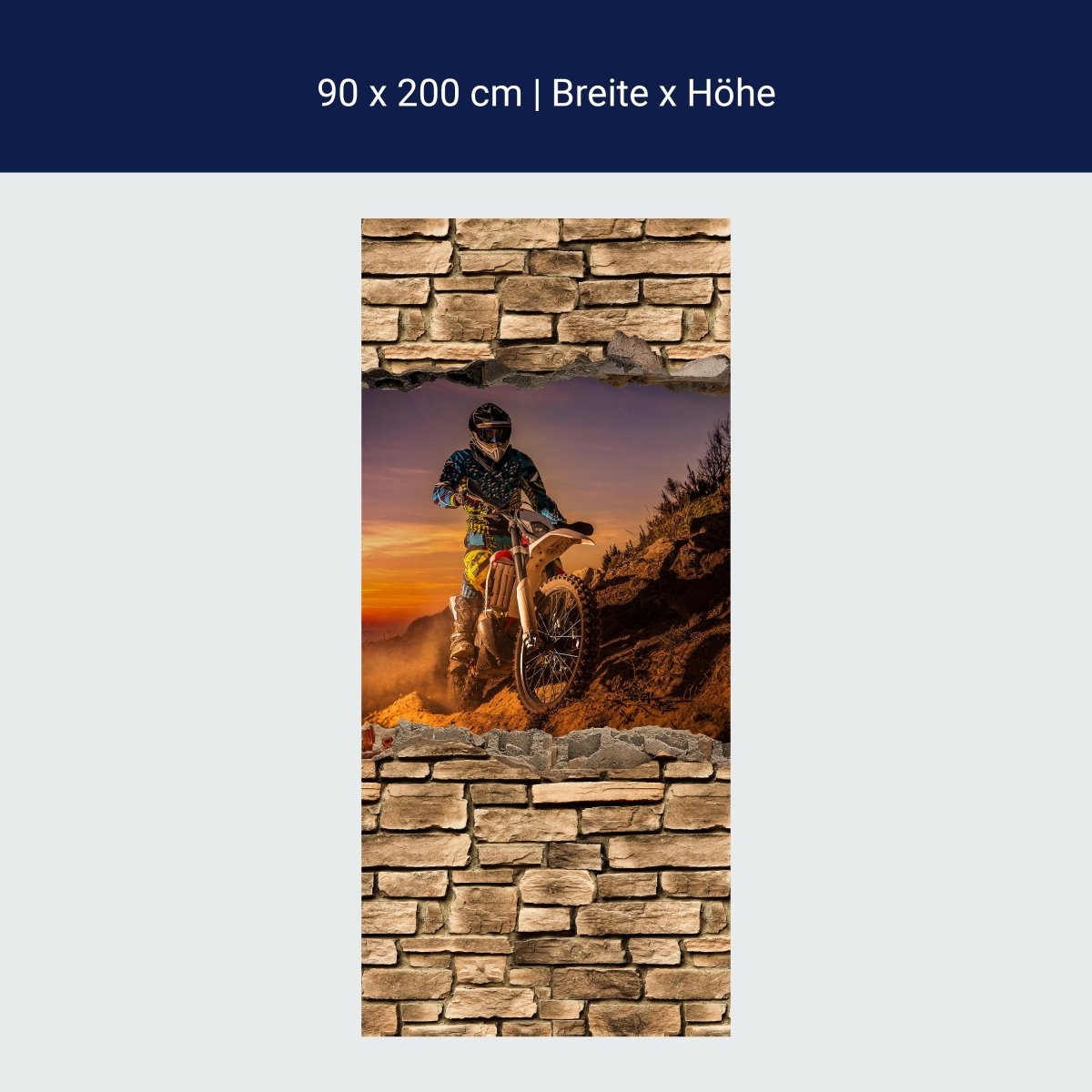 Duschwand 3D Extreme Biker- Steinmauer M0668 Duschwand 3D Extreme Biker- Steinmauer M0668