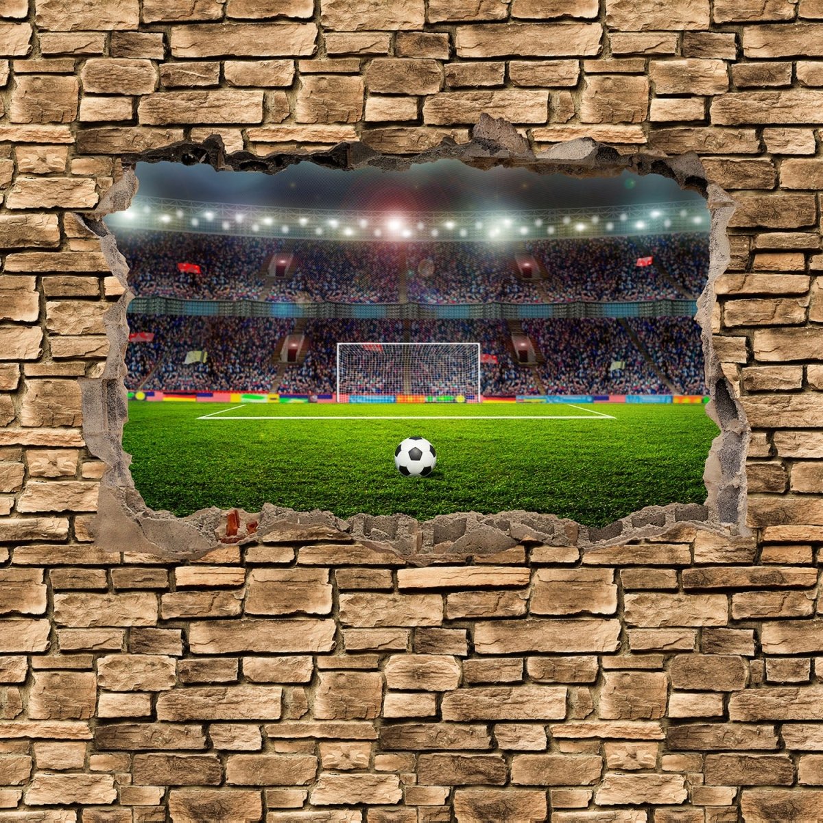 Beistelltisch 3D Fußballfeld - Steinmauer M0669 entdecken - Bild 2 Beistelltisch 3D Fußballfeld - Steinmauer M0669 entdecken - Bild 2