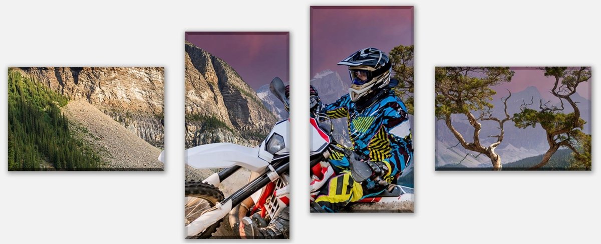 Leinwandbild Mehrteiler Enduro Motorbike Racing M0686 Leinwandbild Mehrteiler Enduro Motorbike Racing M0686