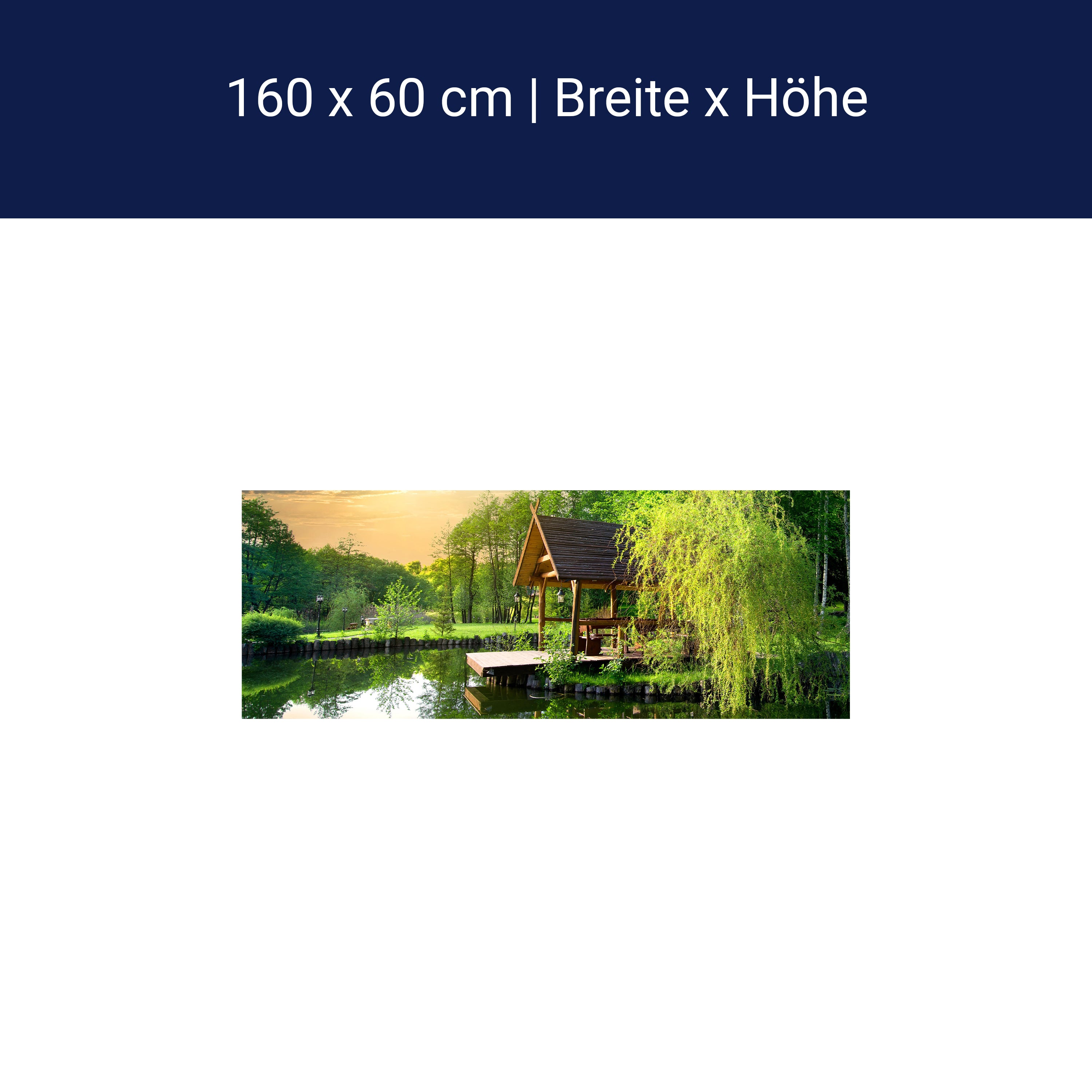 Küchenrückwand Gartenlaube an kleinem See M0694 Küchenrückwand Gartenlaube an kleinem See M0694