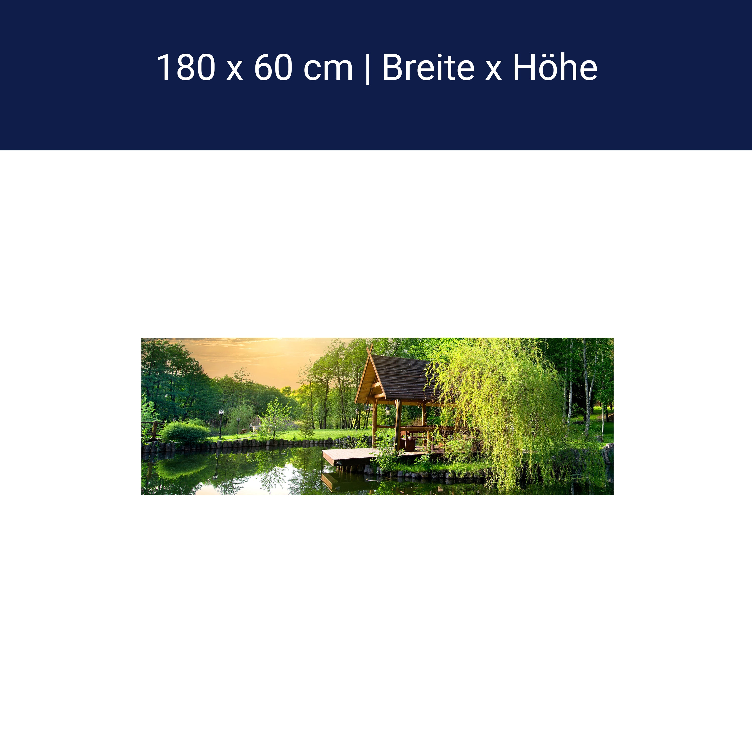 Küchenrückwand Gartenlaube an kleinem See M0694 Küchenrückwand Gartenlaube an kleinem See M0694