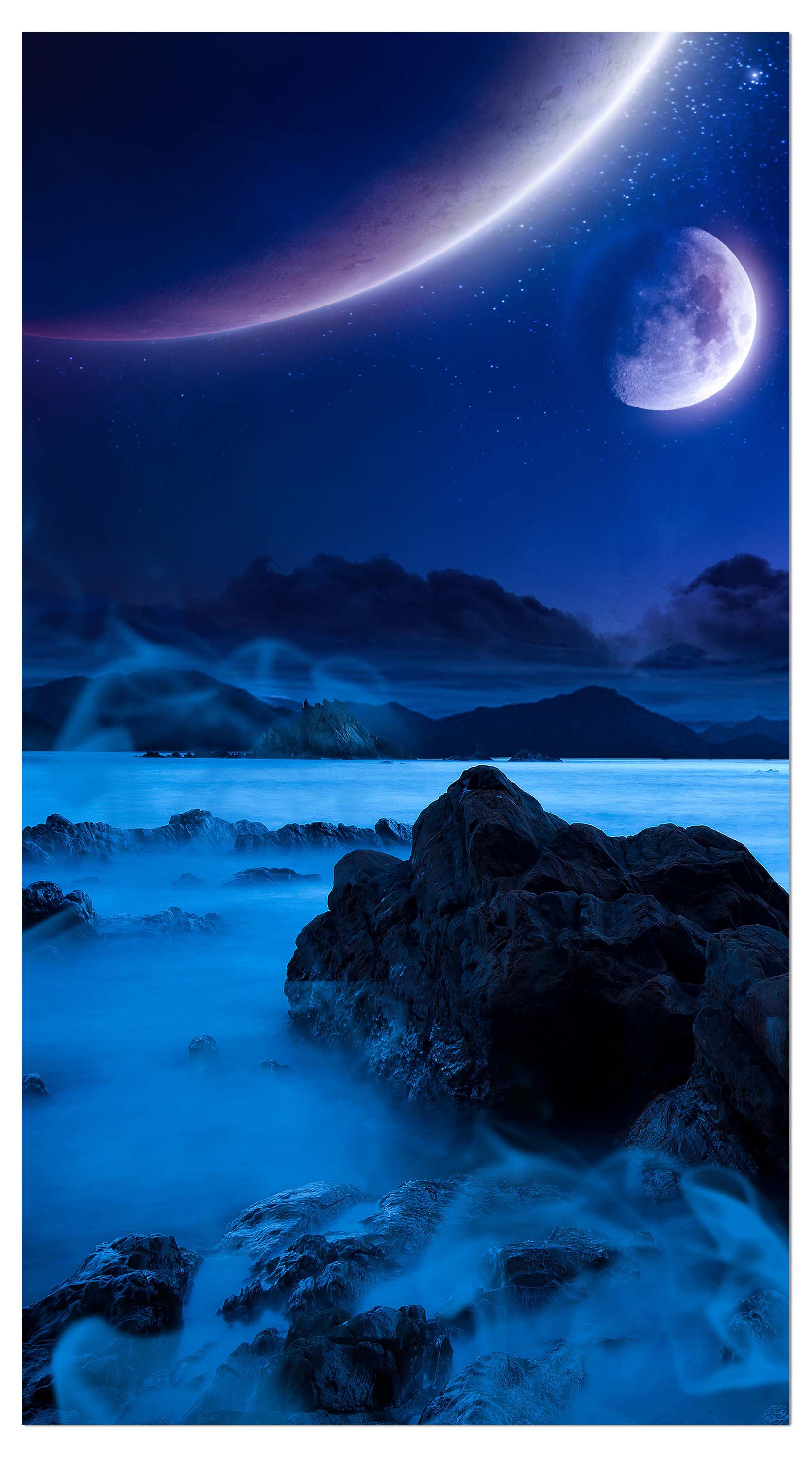Garderobe Landschaft der Küste in der Nacht M0696 entdecken - Bild 4