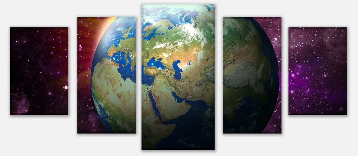 Leinwandbild Mehrteiler Erde, Mond und Sonne M0697 entdecken - Bild 1 Leinwandbild Mehrteiler Erde, Mond und Sonne M0697 entdecken - Bild 1