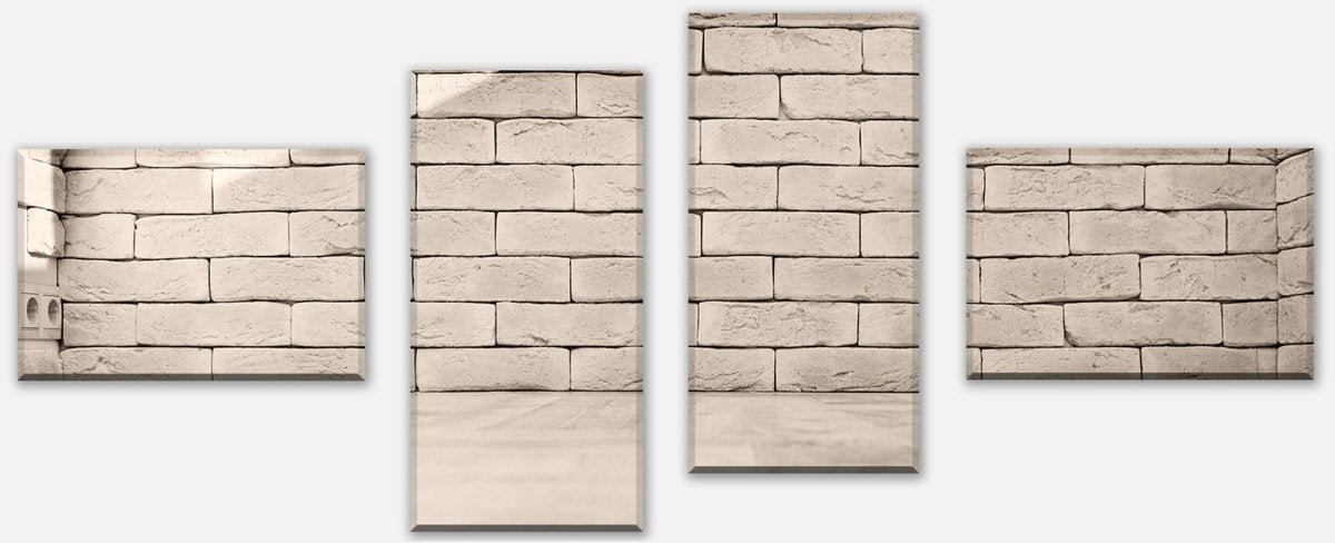 Leinwandbild Mehrteiler Vintage weisse Mauer M0702 Leinwandbild Mehrteiler Vintage weisse Mauer M0702