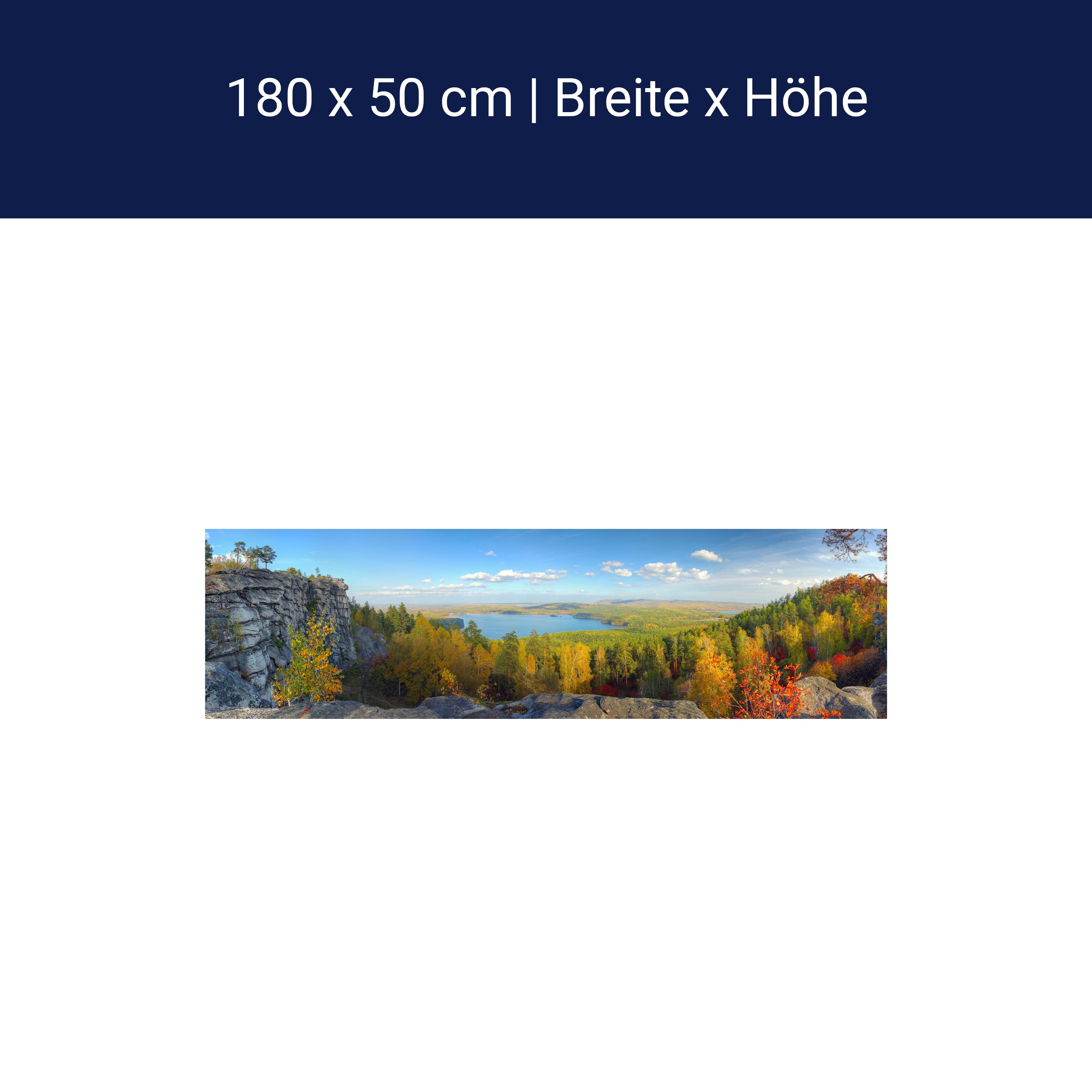 Küchenrückwand Herbstlandschaft mit Bergen und See M0717