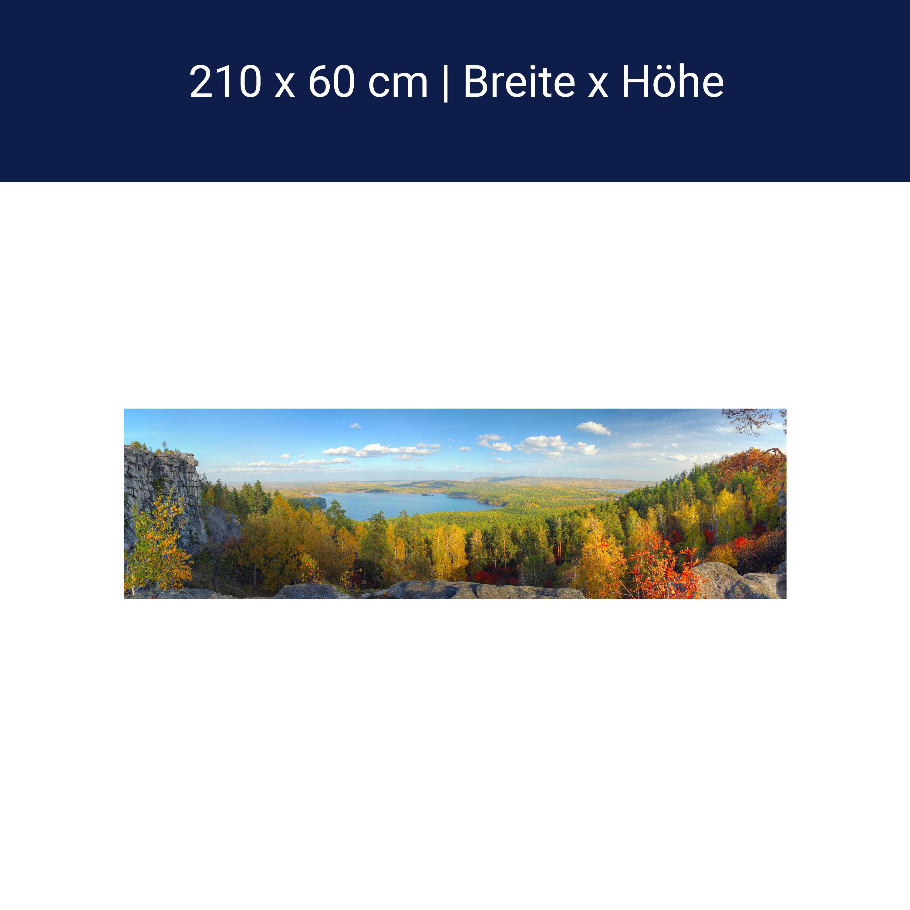 Küchenrückwand Herbstlandschaft mit Bergen und See M0717